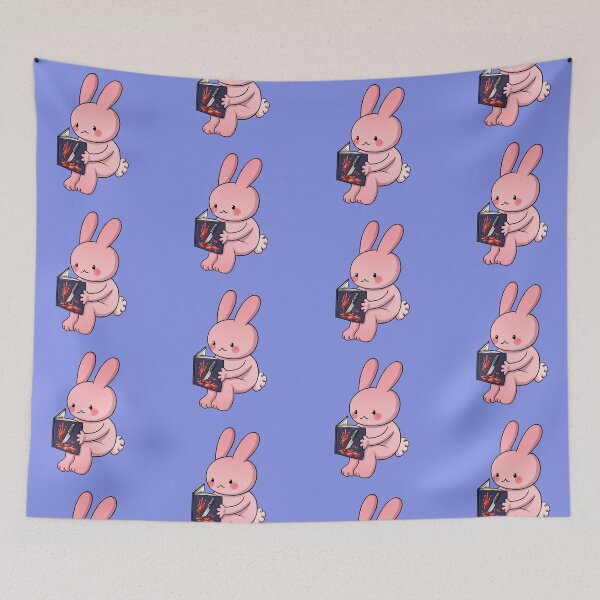 Item preview, bunny reading horror designed and sold by warenillus.