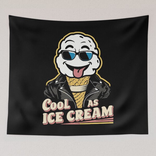 Item preview, Cool As Ice Cream Cone Chill Vibes Fun designed and sold by Quirky Shirts.