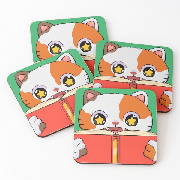 Item preview, cute cat reading designed and sold by warenillus.