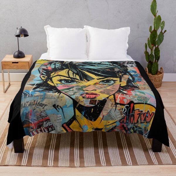Item preview, Vibrant Pop Art Graffiti Girl - Comic Book Style designed and sold by 33wolvesdesigns.