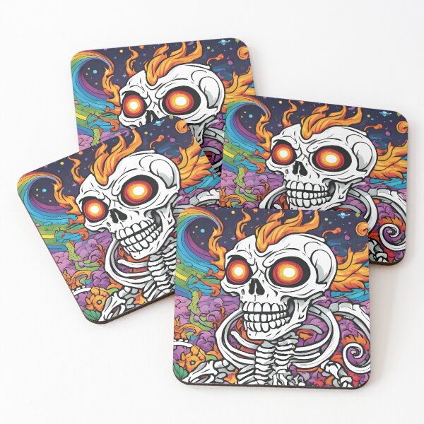 Item preview, Flaming Rainbow Skeleton designed and sold by Ashley's Art Shoppe.