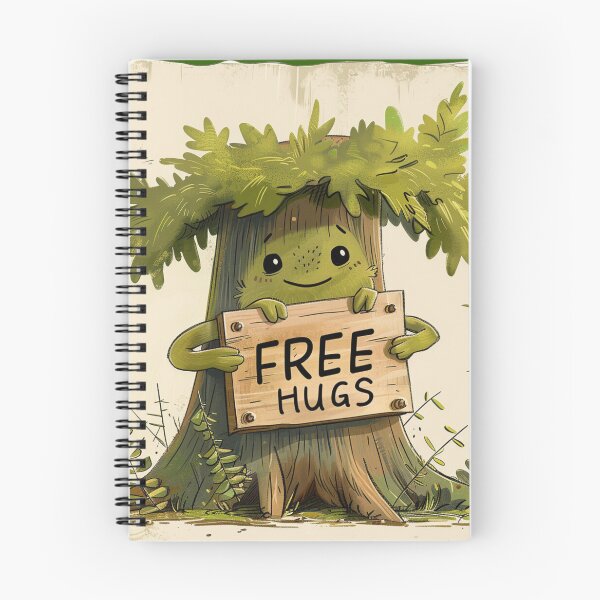 Item preview, Cheerful Cartoon Tree with Free Hugs designed and sold by Ace Apparel  Attire.