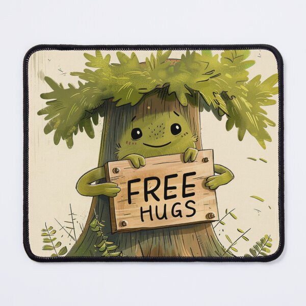 Item preview, Cheerful Cartoon Tree with Free Hugs designed and sold by Ace Apparel Attire.
