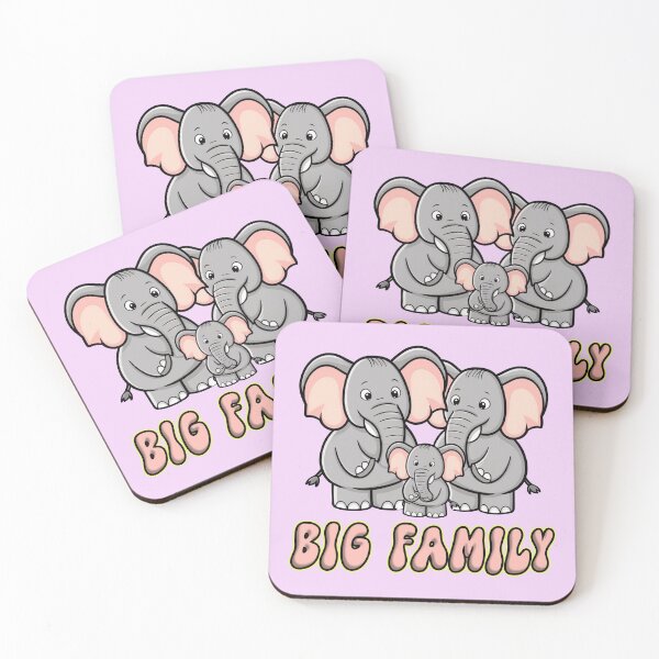 Item preview, Smiling family of elephants designed and sold by winaidigidesign.