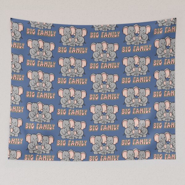Item preview, Smiling family of elephants designed and sold by winaidigidesign.