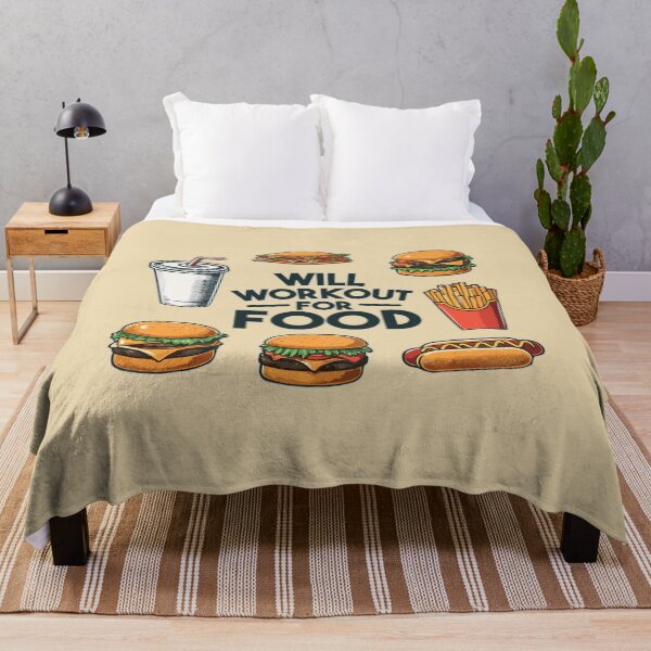 Item preview, Will Workout For Food: Fitness Training Shirt Sayings designed and sold by Daqomm.