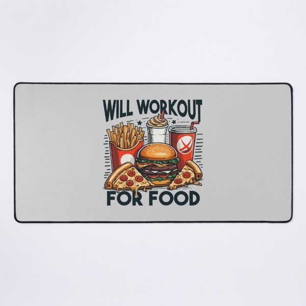 Item preview, Will Workout For Food: Funny Fitness Training Sayings designed and sold by Daqomm.