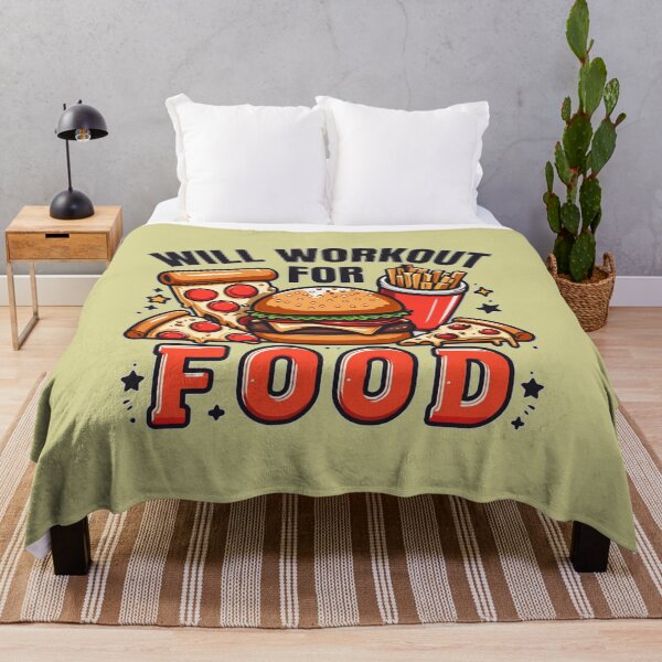 Item preview, Will Workout For Food: Funny Fitness Exercise Sayings designed and sold by Daqomm.