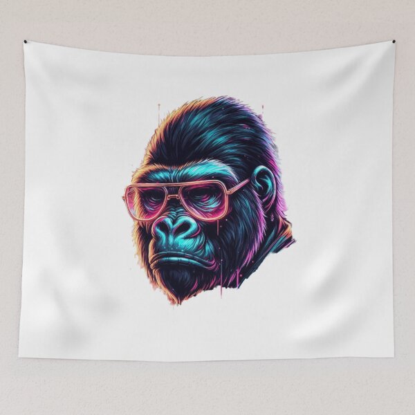 Item preview, colorful gorilla designed and sold by OVXIO.