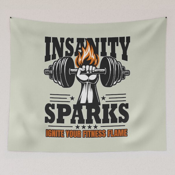 Item preview, Insanity Sparks, Ignite Your Fitness Flame: Workout Graphic designed and sold by Daqomm.