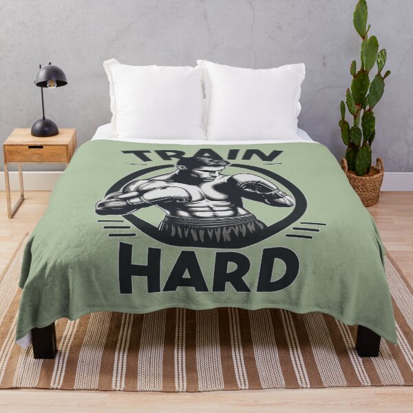Item preview, Train Hard - Vintage Boxing Workout Exercise Graphic designed and sold by Daqomm.