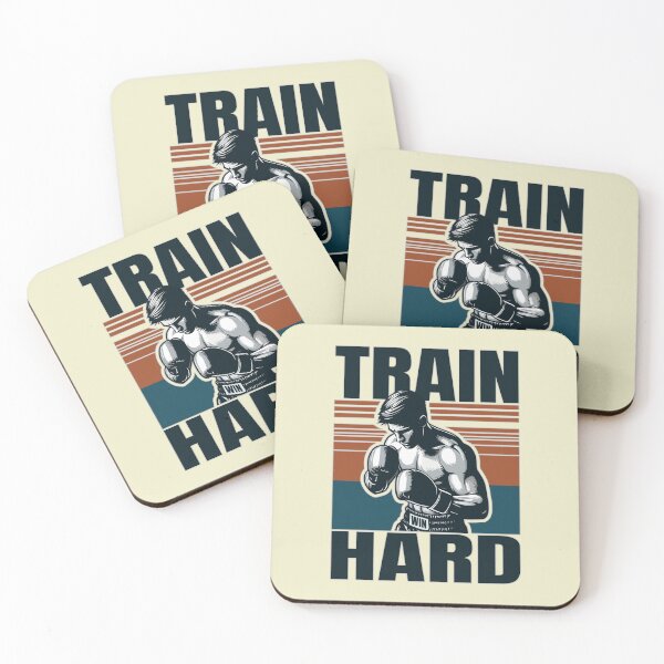 Item preview, Train Hard - Retro Boxing Workout Exercise Graphic designed and sold by Daqomm.