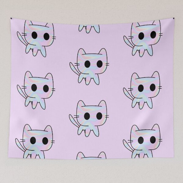 Item preview, Startled Holographic cat designed and sold by Cre8iveCat.