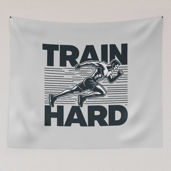 Item preview, Train Hard: Vintage Running Workout Men With Muscle designed and sold by Daqomm.