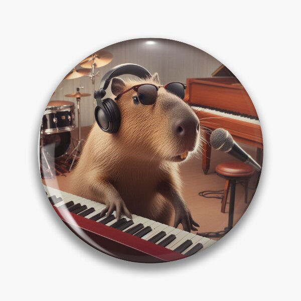 Item preview, Capy the Serious Music Producer3 designed and sold by Capybara Art Lover.