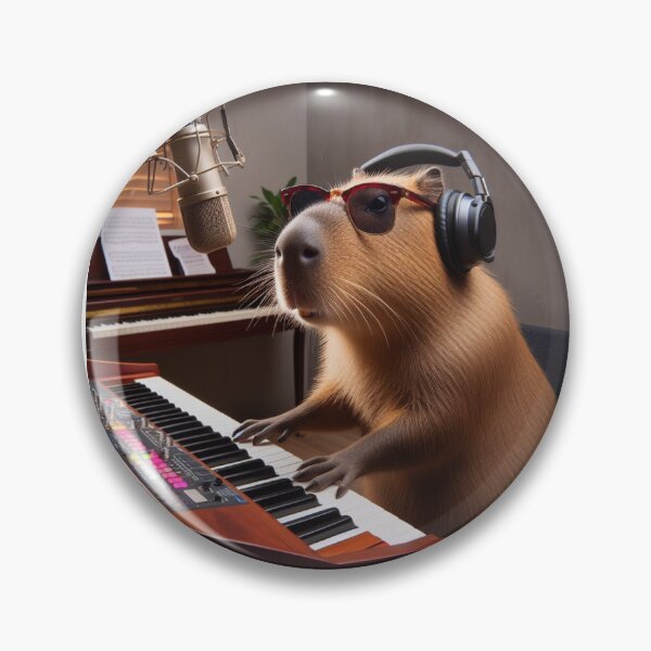 Item preview, Capy the Serious Music Producer4 designed and sold by Capybara Art Lover.