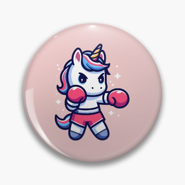 Aperçu de l'œuvre Dessin animé mignon d'entraînement de licorne arc-en-ciel - entraînement de boxe créée et vendue par Daqomm.