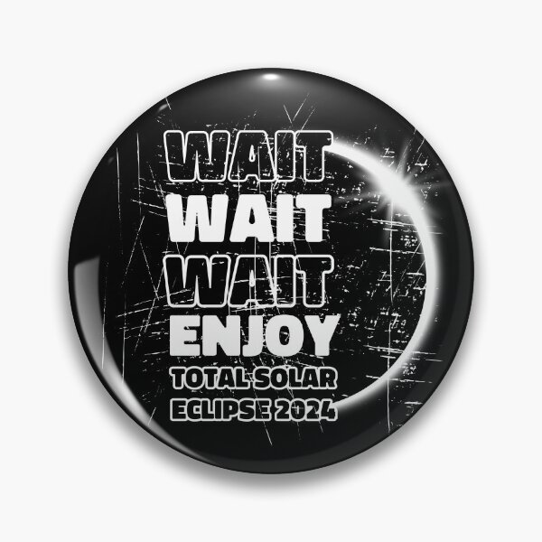 Item preview, Total Solar Eclipse 2024 Black and White designed and sold by KrisRubinArt.
