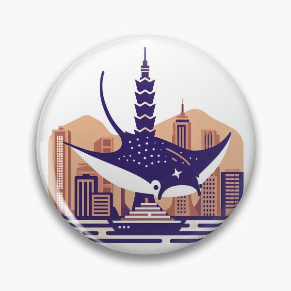 Item preview, manta ray with taiwan taipei 101 designed and sold by zzinthestore.