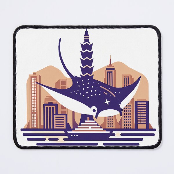 Item preview, manta ray with taiwan taipei 101 designed and sold by zzinthestore.