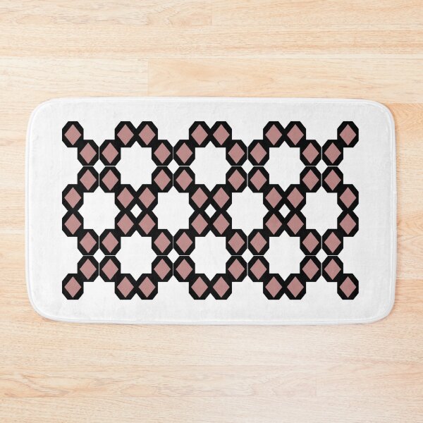 Item preview, pink and gray diamond with black bolder arrange in flower retro culture vintage style designed and sold by pipikijung.