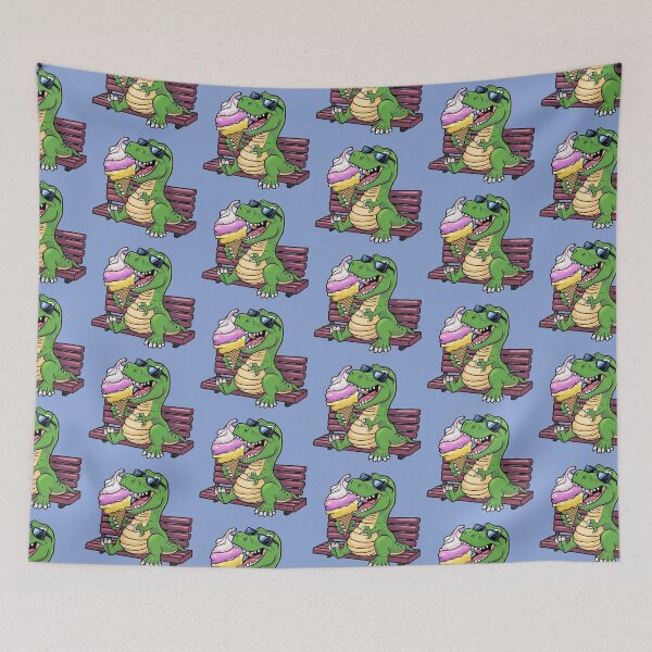 Item preview, The darkest dinosaur plays with ice cream. designed and sold by winaidigidesign.