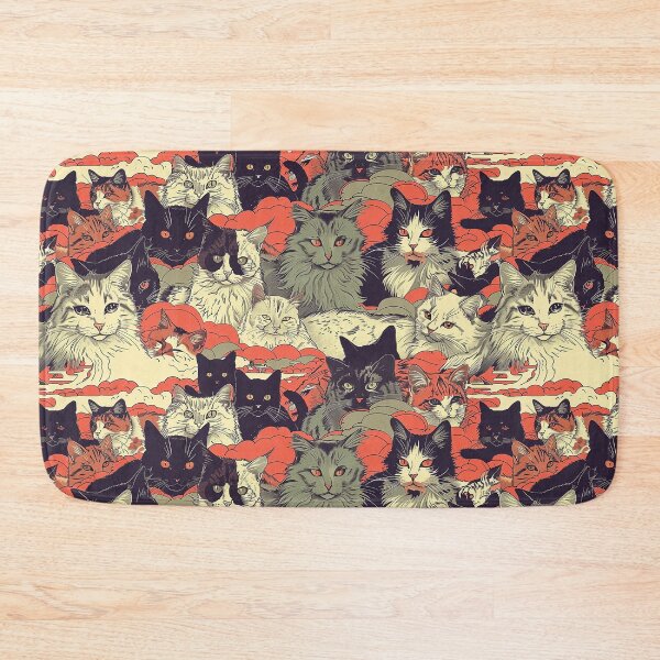 Item preview, Whimsical Cats Seamless Pattern - Embrace Companionship with a Dash of Edginess designed and sold by 33wolvesdesigns.