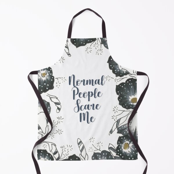Item preview, Normal people scare me dark humor flower quote designed and sold by DoodlesFlowers.