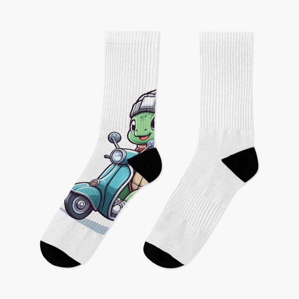 Item preview, Cartoon Turtle riding a scooter  designed and sold by MzulhilmiZam.