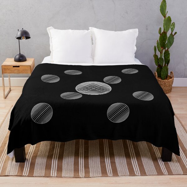 Item preview, Monochrome White lines Striped circles Abstract pattern designed and sold by KateQR.