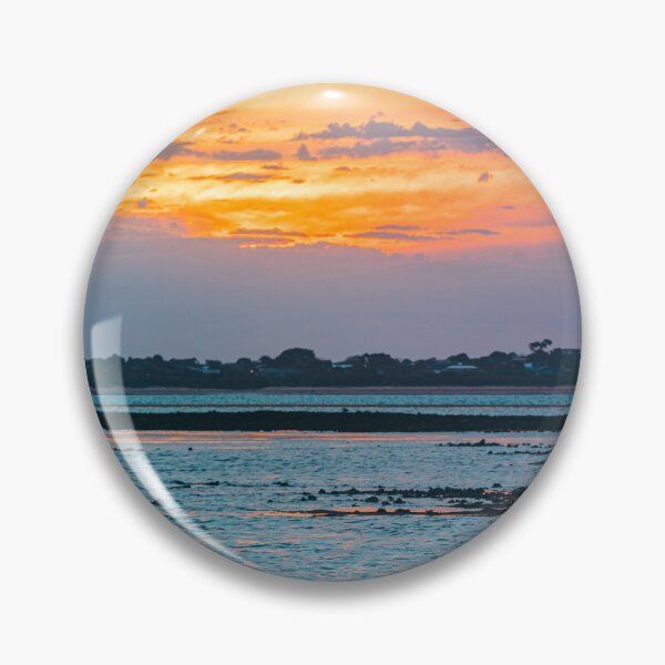 Item preview, Sun is setting on the horizon of San Remo Beach designed and sold by AdventureUnlockedCo.