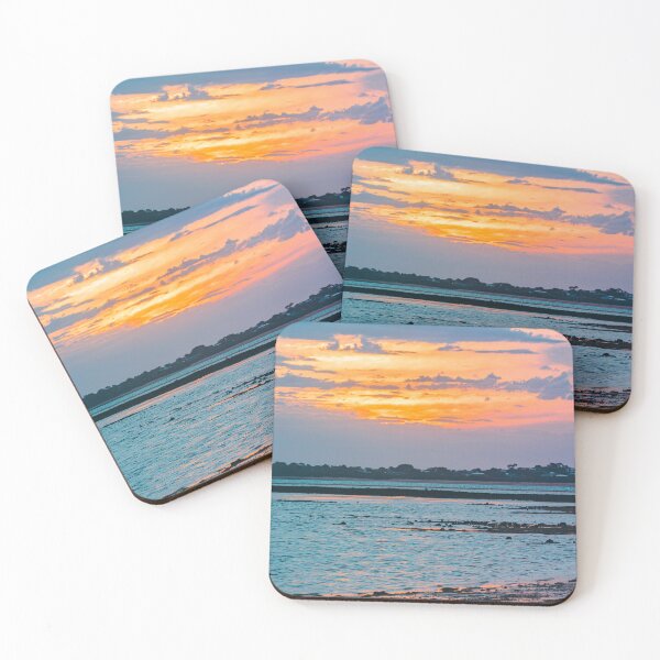 Item preview, Sun is setting on the horizon of San Remo Beach designed and sold by AdventureUnlockedCo.