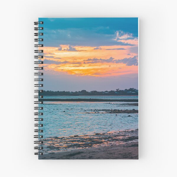 Item preview, Sun is setting on the horizon of San Remo Beach designed and sold by AdventureUnlockedCo.