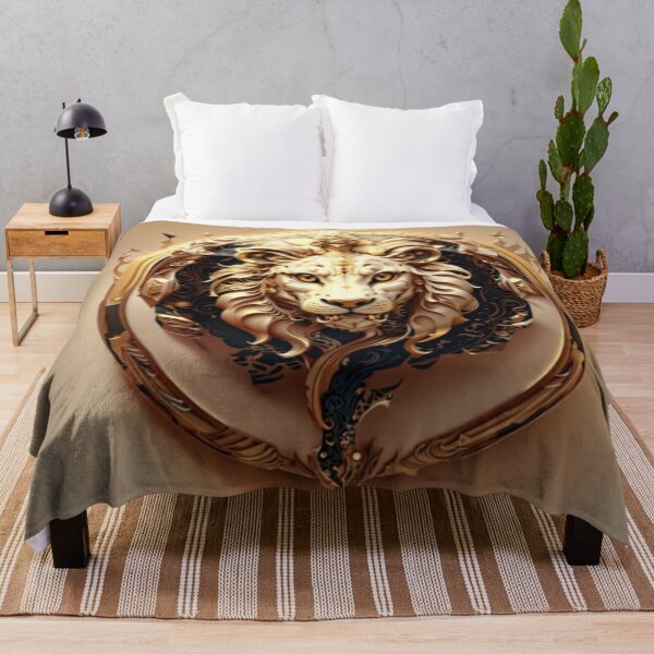 Item preview, Leo Zodiac Symbol Design - Ebony and Ivory with Touches of Gold designed and sold by LaLi-Designs.