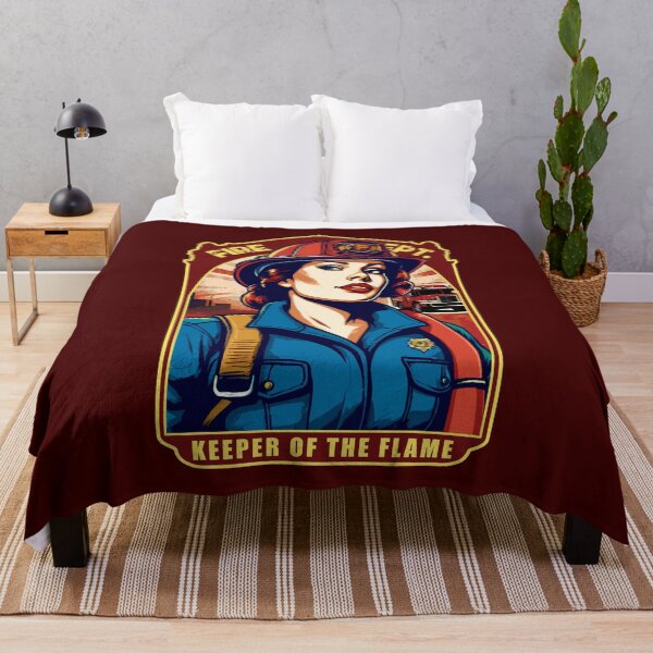 Item preview, Keeper Of The Flame | Graphic Design - Female Firefighter designed and sold by TMBTM.