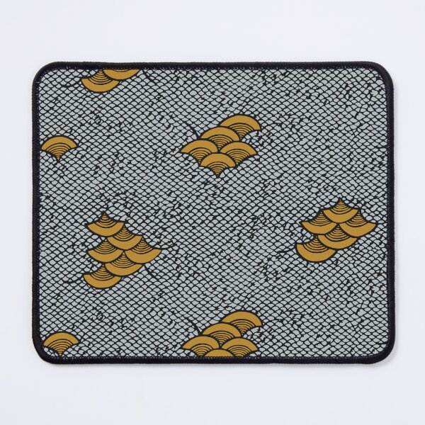 Item preview, Fish scales and waves - Japanese vintage kimono pattern designed and sold by Japan Design Prints.