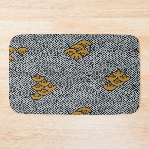 Item preview, Fish scales and waves - Japanese vintage kimono pattern designed and sold by Japan Design Prints.