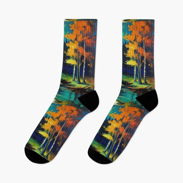 Item preview, Vintage Impressionist Landscape: Forest River at Night | Impressionism | Landscape Artwork designed and sold by UnhingedBird.