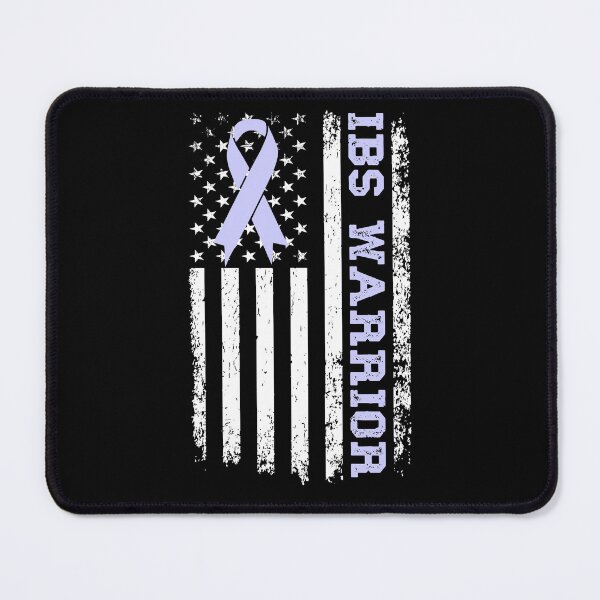 Item preview, IBS Warrior Irritable Bowel Syndrome Awareness Periwinkle Ribbon Flag designed and sold by stylesip.