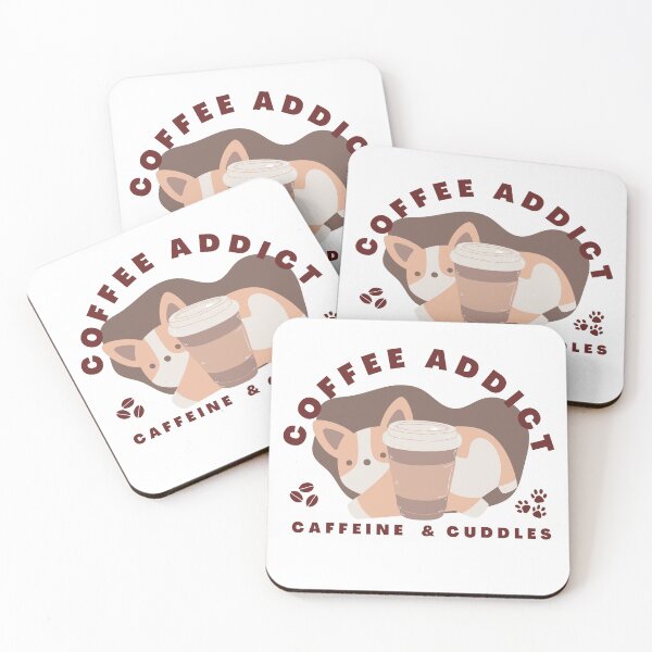 Item preview, Corgi Coffee Addict | Kawaii Corgi Coffee designed and sold by Delusion Tees.