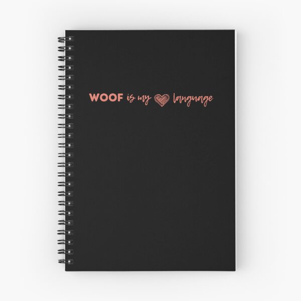 Item preview, Woof Is My Love Language with a heartshape - funny gifts for dog lovers (orange) designed and sold by alczar.