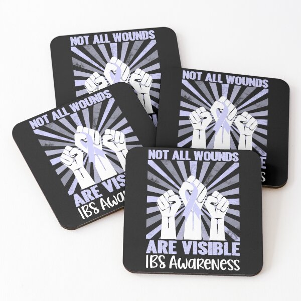 Item preview, IBS Not All Wounds Are Visible Irritable Bowel Syndrome Awareness Periwinkle Ribbon designed and sold by stylesip.