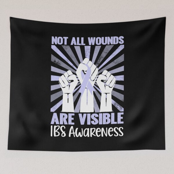 Item preview, IBS Not All Wounds Are Visible Irritable Bowel Syndrome Awareness Periwinkle Ribbon designed and sold by stylesip.