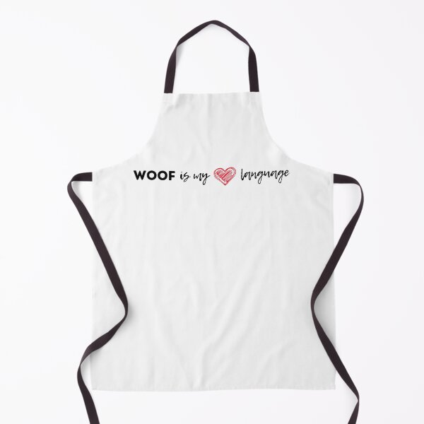 Item preview, Woof Is My Love Language with a heartshape, black letters - funny gifts for dog lovers designed and sold by alczar.