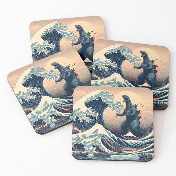 Item preview, godzila kanagawa wave designed and sold by MatthEwCasleE.