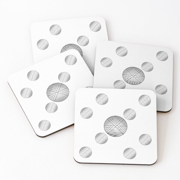 Item preview, Monochrome Black lines Striped circles Abstract pattern  designed and sold by KateQR.