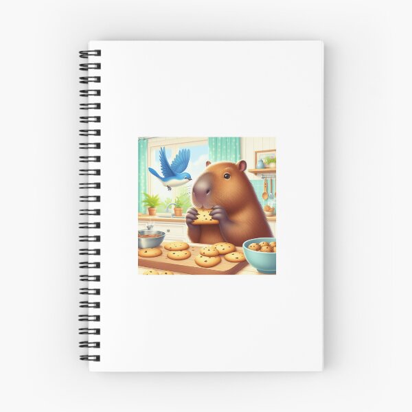 Item preview, Capybara Baker with Blue Bird5 designed and sold by Capybara Art Lover.