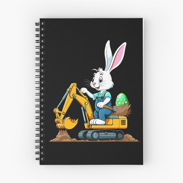 Item preview, Easter bunny excavator driver Easter eggs funny designed and sold by LuminOrb.