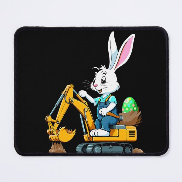 Item preview, Easter bunny excavator driver Easter eggs funny designed and sold by LuminOrb.