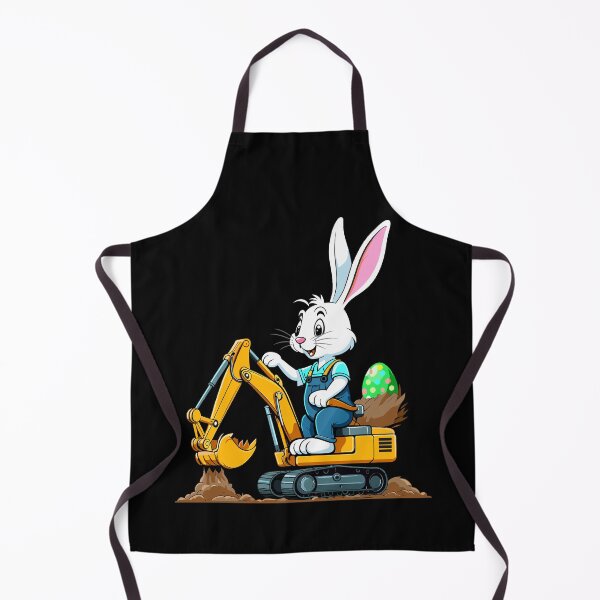 Item preview, Easter bunny excavator driver Easter eggs funny designed and sold by LuminOrb.